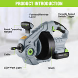 WORKPRO 20V Electric Drain Auger with 2.0AH Battery and Charger - 25Ft Plumbing Snake Drain Hair Removal Tool Set