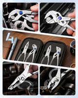 WORKPRO 4-Piece Mini Pliers Set with Pouch, Includes 4-Inch Plier Wrench & Slip Joint & Water Pump Pliers & 4.5-Inch Long Nose Slip Joint Plier, Adjustable Pliers/Pocket Plier/EDC Tool Gift for Man