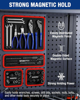 WORKPRO 4-Piece Magnetic Tool Mat, Flexible Magnetic Tool Holder Tray with Durable PVC Surface for Garage, Workshop and Auto Repair (6.4 x 5.3/12.6 x4.1/12.6 x9.6 in)