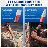 WORKPRO 3PCS Masonry Chisel Set, Stone Concrete Rock Chisel with Hand Guard