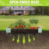 WORKPRO 7.5x4x1ft Outdoor Galvanized Metal Raised Garden Bed, Green, 2PK