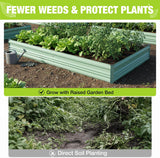 WORKPRO 7.5x4x1ft Outdoor Galvanized Metal Raised Garden Bed, Green, 2PK