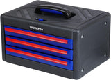 WORKPRO 125 Pcs Home Repair Tool Set with 3-Drawer Storage Case