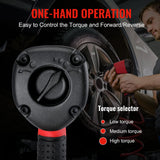 WORKPRO 1/2" Drive Air Impact Wrench & 15 Pcs Impact Bolt Nut Remover Set & 8 Pcs Flex-Head Ratcheting Combination Wrench Set & 6-in-1 Staple Gun