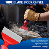 WORKPRO 3PCS Masonry Chisel Set, Stone Concrete Rock Chisel with Hand Guard