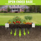 WORKPRO 7.5x4x1ft Outdoor Galvanized Metal Raised Garden Bed, White, 2PK