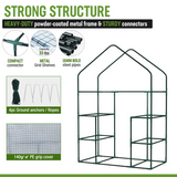 WORKPRO 56" L X 28" W X 77" H 3 Tier 4 Shelves Portable Mini Walk-in Greenhouse