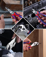 WORKPRO Pliers & Wrench Set, 12-Piece Pliers Tool Set with Organizer | 12-Piece Pliers Set Kit Made with CR-V & Carbon Steel, Ergonomic Grips, Ideal for Home & Garage, Suitable for gifting