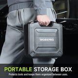 WORKPRO 1/2 inch, 20V Cordless Impact Wrench, with 4.0 Ah Battery, Fast Charger, 4 Impact Sockets and Storage Case