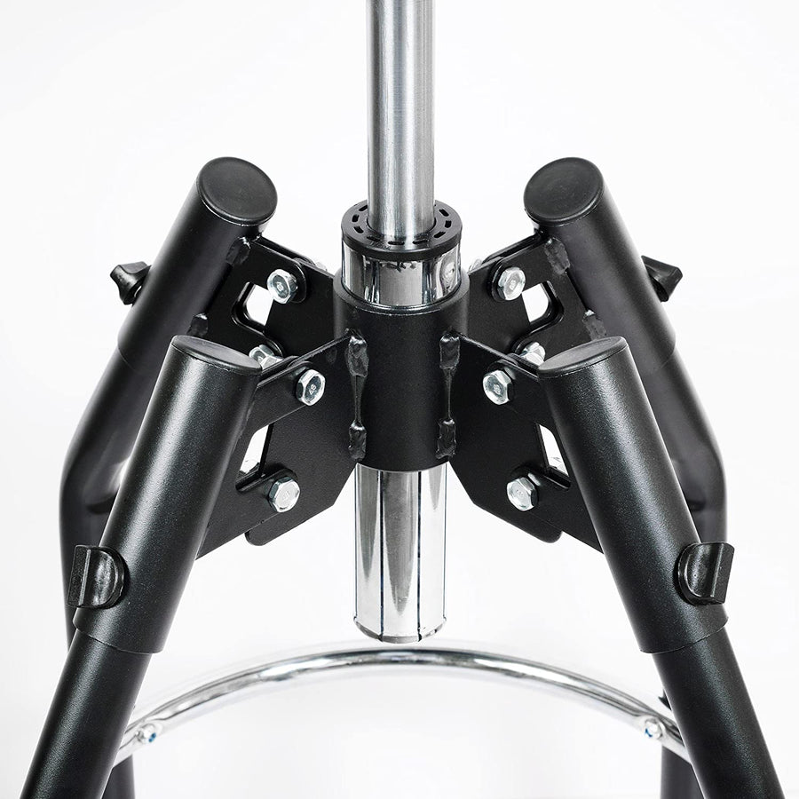 WORKPRO Heavy Duty Adjustable Hydraulic Shop Stool, Garage Bar Stool, 29in to 33.86in, 330-Pound Capacity, Black