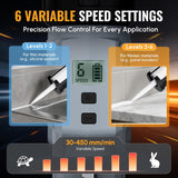 WORKPROX 20V 10OZ Cordless Caulking Gun with Battery, 6 Adjustable Speeds | Max 5500N Force, Flow:0.5–7.5 mm/s, Max Runtime 170 min, Anti-Drip Technology, Auto Retract for Filling, Sealing Narrow Gaps