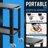 WORKPRO 36”×18” Portable Welding Table, 1200 lbs Load Capacity, Nitriding Tabletop