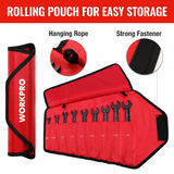 WORKPRO 9 Pcs Black Anti-Slip Ratcheting Combination Wrench Set, SAE 1/4"-3/4", 72-Teeth, Cr-V Constructed