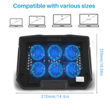 Cooling Pad for Laptops with 6 Fans