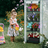 WORKPRO White 27" L x 19" W x 63" H 4-Tier Portable Rack Shelves Gardening Plant Mini Greenhouse