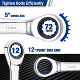 WORKPRO 22-Piece Regular Ratcheting Combination Wrench Set