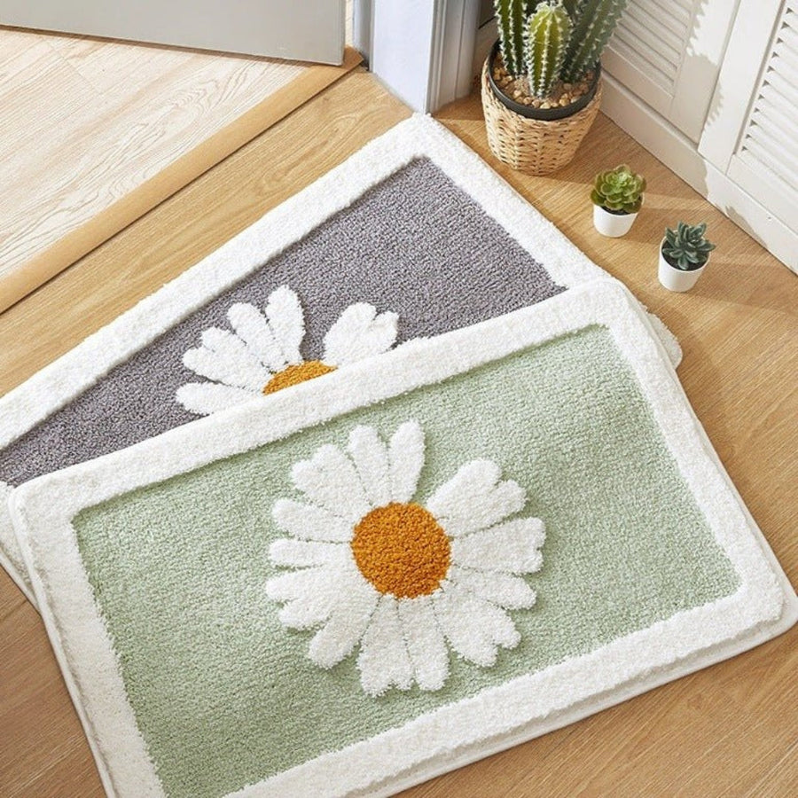 Bath Mat Plush Microfiber Non-Slip Machine Washable