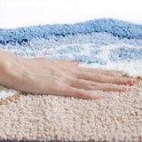 Bath Mat Soft Flocking Non-Slip Machine Washable