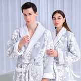 Bathrobe Double-Layer Jacquard Microfiber & Coral Fleece