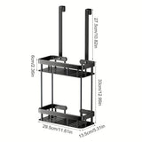 Bathroom Caddy Rack Wall-Mounted No-Drill Single Or Double Layer