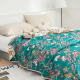 Blanket Reversible 100% Cotton Tassel Edges