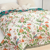 Blanket Reversible 100% Cotton Tassel Edges