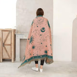 Blanket Reversible Celestial Microfiber Blend Tassel