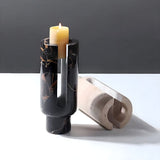Candle Holder Geometric Marble Votives & Tapers Compatible