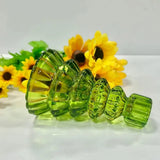 Candle Holders Christmas Tree Glass Set of 3