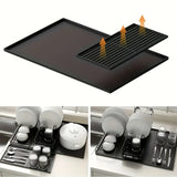 Coffee Bar Mat Silicone Drainage & Heat-Resistant