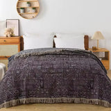 Cotton Blanket Breathable Muslin Lace Trim Machine Washable