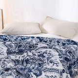 Cotton Blanket Breathable Paisley & Tassel Machine Washable