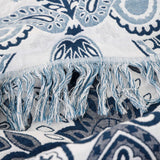 Cotton Blanket Breathable Paisley & Tassel Machine Washable