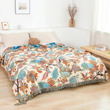 Cotton Blanket Ornamental Floral Lightweight Breathable