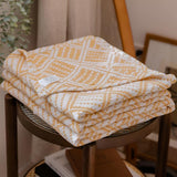 Cotton Blanket Plaid Lightweight & Breathable