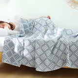 Cotton Blanket Plaid Lightweight & Breathable
