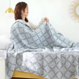 Cotton Blanket Plaid Lightweight & Breathable