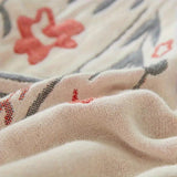 Cotton Blanket Reversible Floral Machine Washable