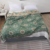 Cotton Blanket Reversible Retro Mandala Breathable