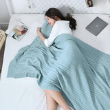 Cotton Throw Blanket Cable Knit Soft & Breathable
