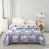 Cotton Throw Blanket Reversible Floral Machine Washable