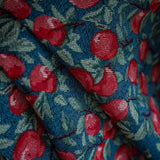Curtain Panel Cherry Blossom Print Tassel Trim Semi-Blackout