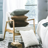 Cushion Cover Braided Knit Acrylic Cotton Metal Zipper