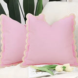 Cushion Cover Wave Edge Pure Cotton Machine Washable