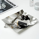 Decorative Tray Stainless Steel Wrinkled Mirror Finish