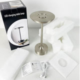 Desk Lamp Brushed Aluminium Rechargeable Touch Dimming