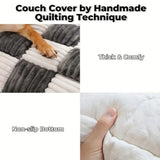 Dog Sofa Bed Cotton Microfiber Plush Non-Slip