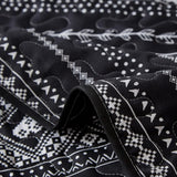 Duvet Cover Set Reversible Monochrome Geometric Microfiber