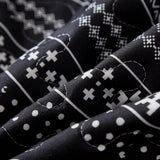 Duvet Cover Set Reversible Monochrome Geometric Microfiber