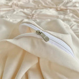 Duvet Cover Set Ruffle Pinch Pleat Zipper & Ties
